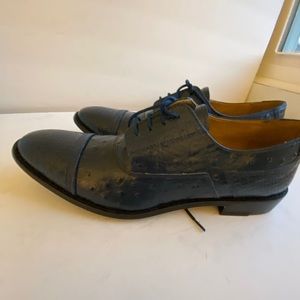 Giorgio Brutini Mens blue Lace Up Casual Dress Shoes Black Sz 9